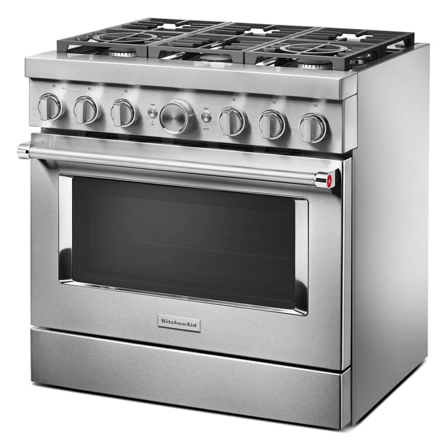 Kitchenaid® 36'' Smart Commercial-style Dual Fuel Range With 6 Burners KFDC506JSS