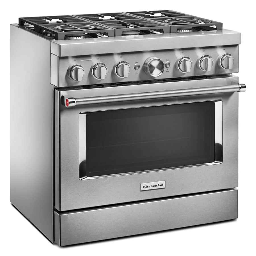 Kitchenaid® 36'' Smart Commercial-style Dual Fuel Range With 6 Burners KFDC506JSS