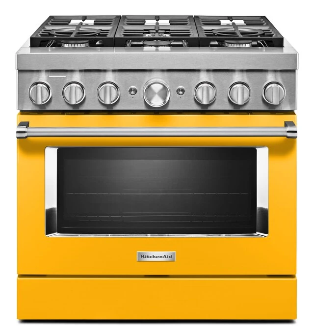 KitchenAid® 36'' Smart Commercial-Style Dual Fuel Range with 6 Burners KFDC506JYP
