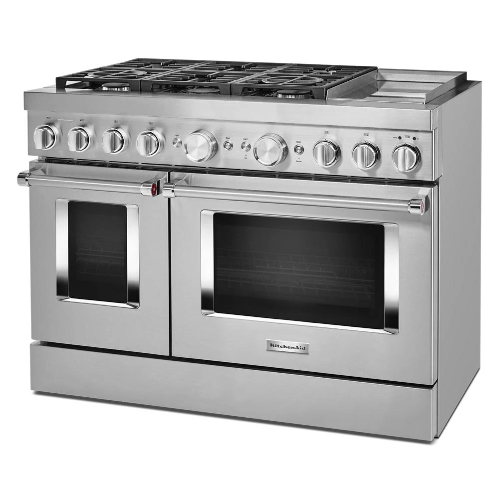 48'' Smart Commercial-Style Dual Fuel Range with Griddle KFDC558JSS