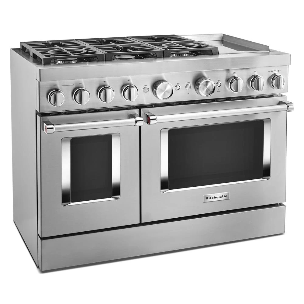 48'' Smart Commercial-Style Dual Fuel Range with Griddle KFDC558JSS