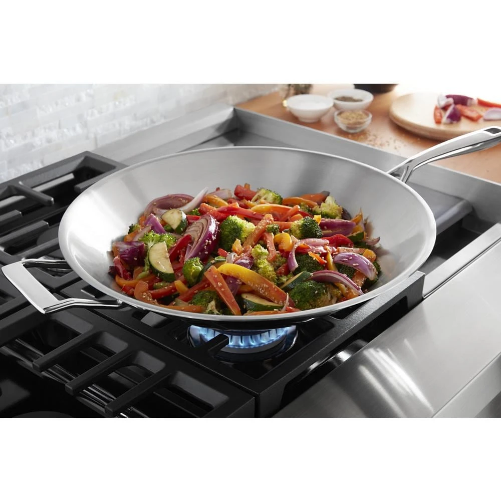 48'' Smart Commercial-Style Dual Fuel Range with Griddle KFDC558JSS
