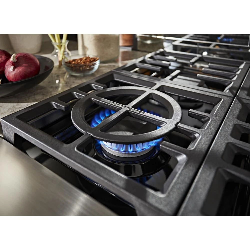 48'' Smart Commercial-Style Dual Fuel Range with Griddle KFDC558JSS