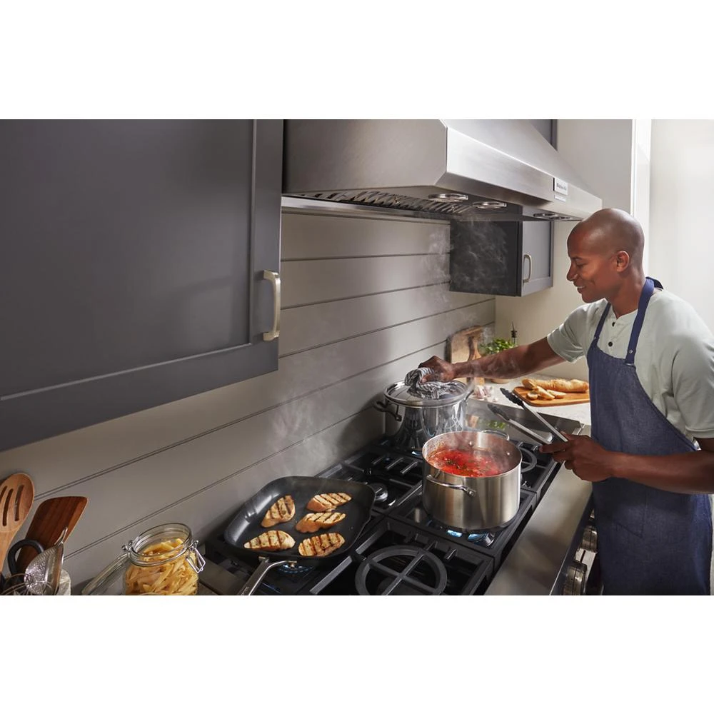48'' Smart Commercial-Style Dual Fuel Range with Griddle KFDC558JSS
