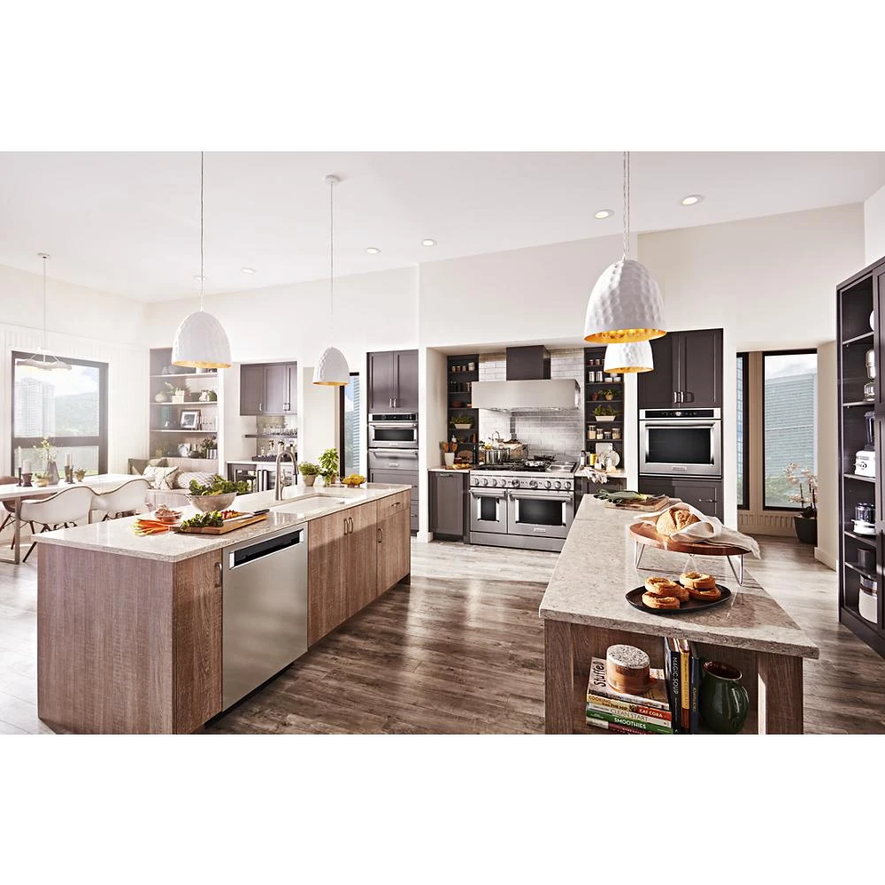 48'' Smart Commercial-Style Dual Fuel Range with Griddle KFDC558JSS