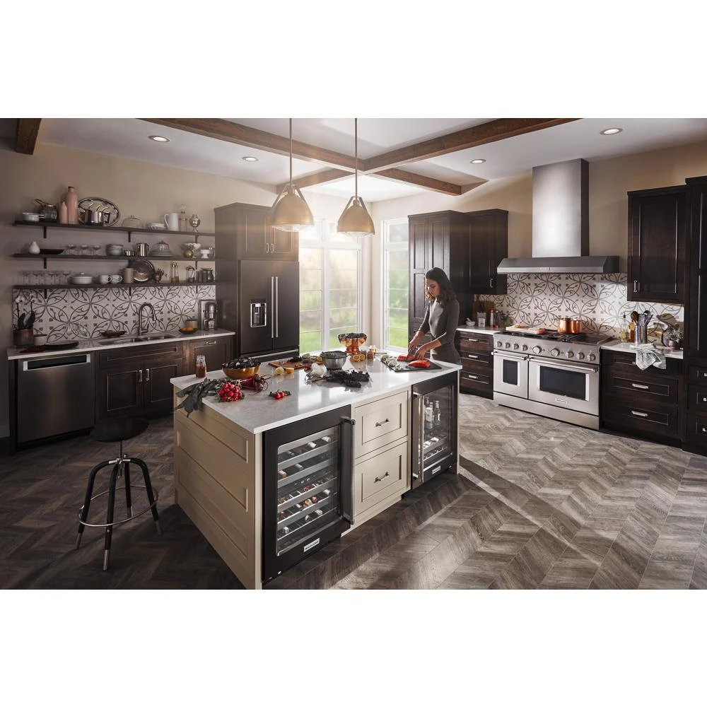 48'' Smart Commercial-Style Dual Fuel Range with Griddle KFDC558JSS