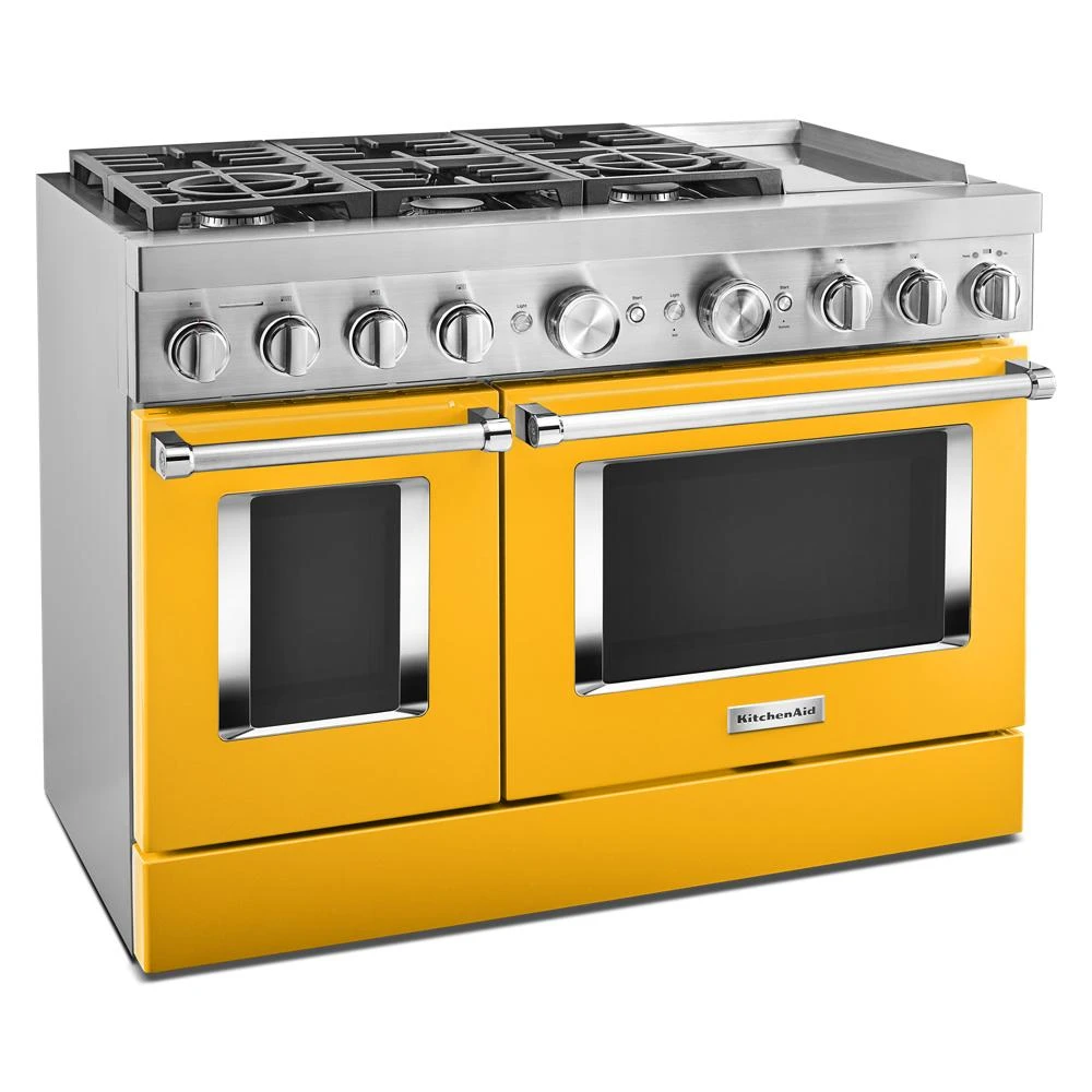 48'' Smart Commercial-Style Dual Fuel Range with Griddle KFDC558JYP