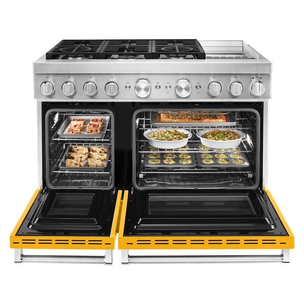 48'' Smart Commercial-Style Dual Fuel Range with Griddle KFDC558JYP