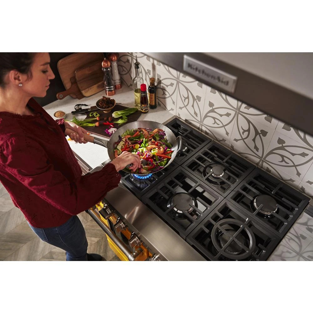 48'' Smart Commercial-Style Dual Fuel Range with Griddle KFDC558JYP