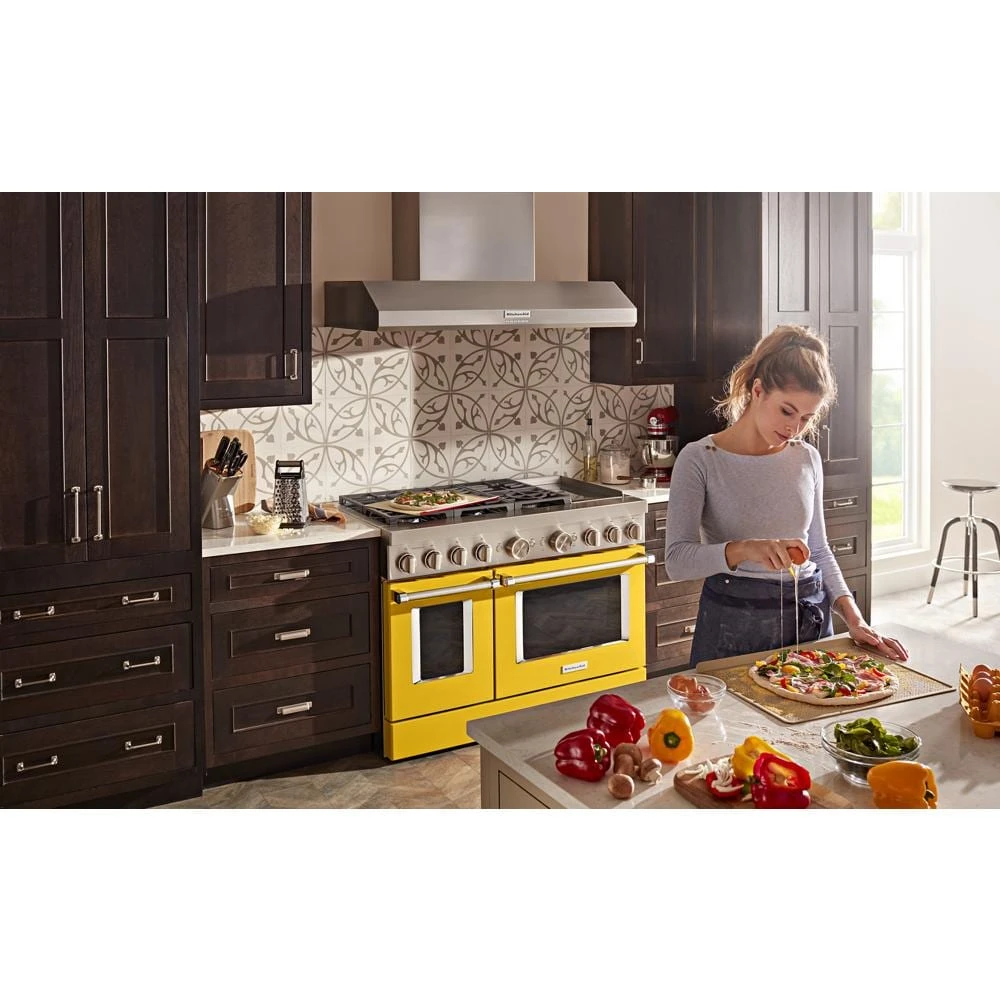 48'' Smart Commercial-Style Dual Fuel Range with Griddle KFDC558JYP