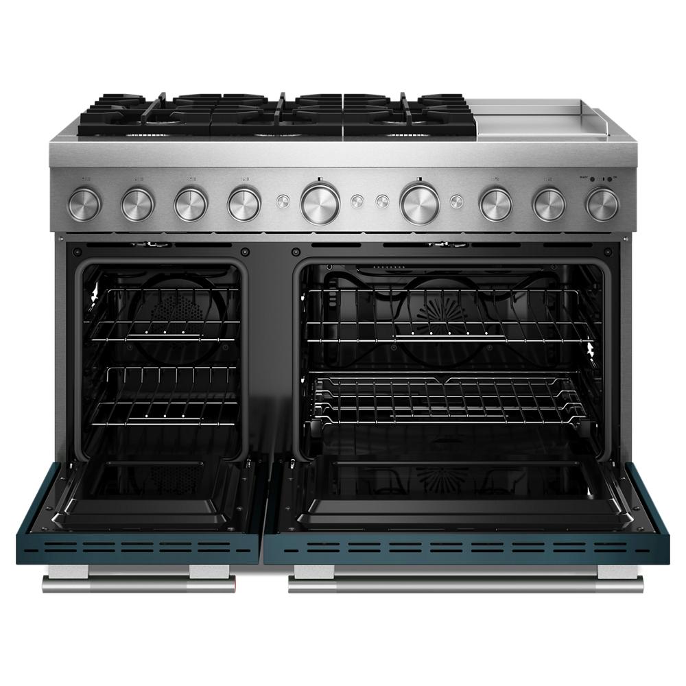 48-Inch 6 Burner Commercial-Style Dual Fuel Range with Griddle KFDD948SAG