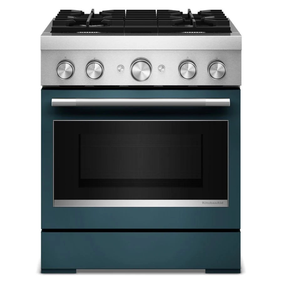 30-Inch 4 Burner Commercial-Style Dual Fuel Range with No Preheat Air Fry Mode KFDS930SAG
