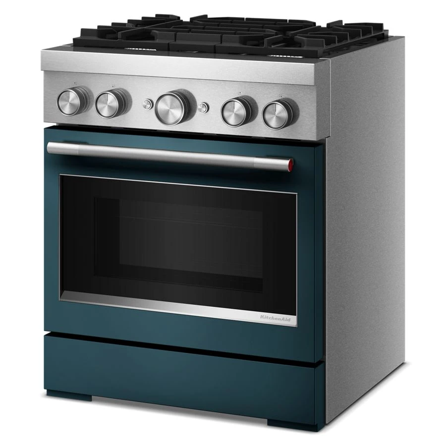 30-Inch 4 Burner Commercial-Style Dual Fuel Range with No Preheat Air Fry Mode KFDS930SAG