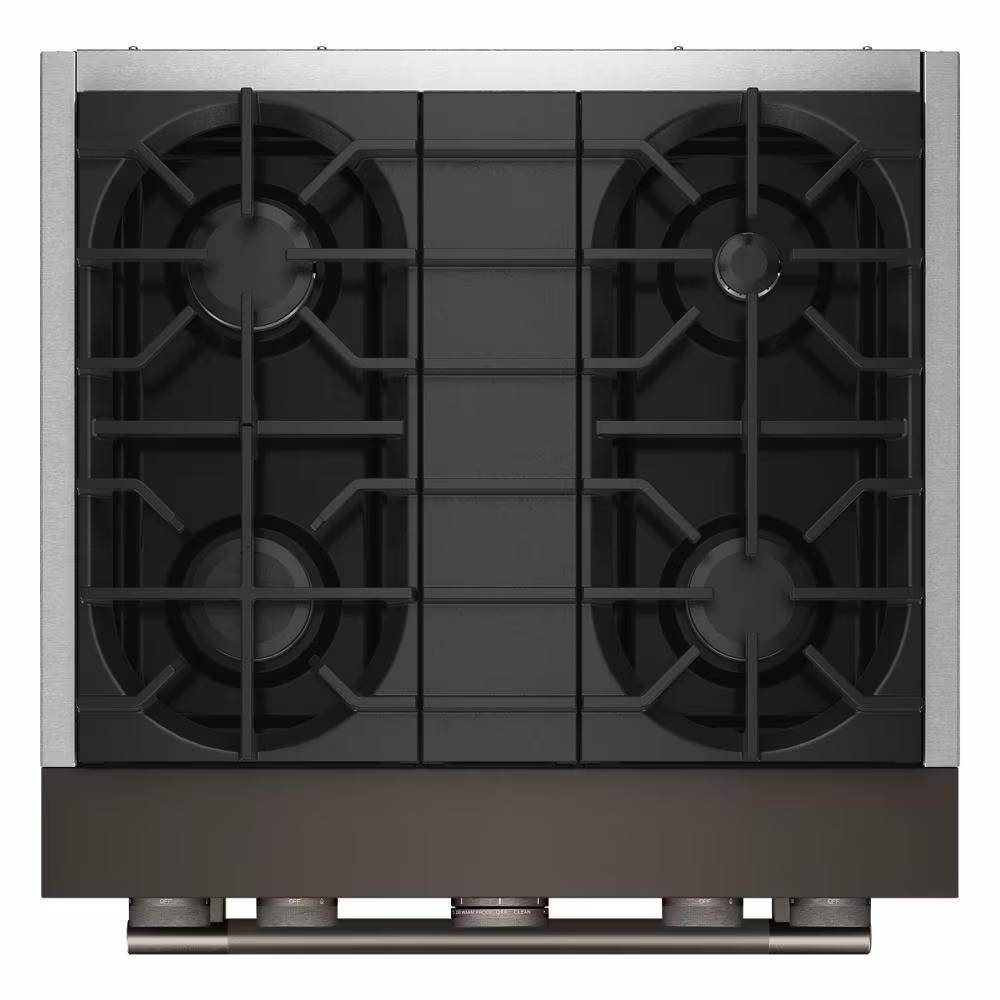 30-Inch 4 Burner Commercial-Style Dual Fuel Range with No Preheat Air Fry Mode KFDS930SBE