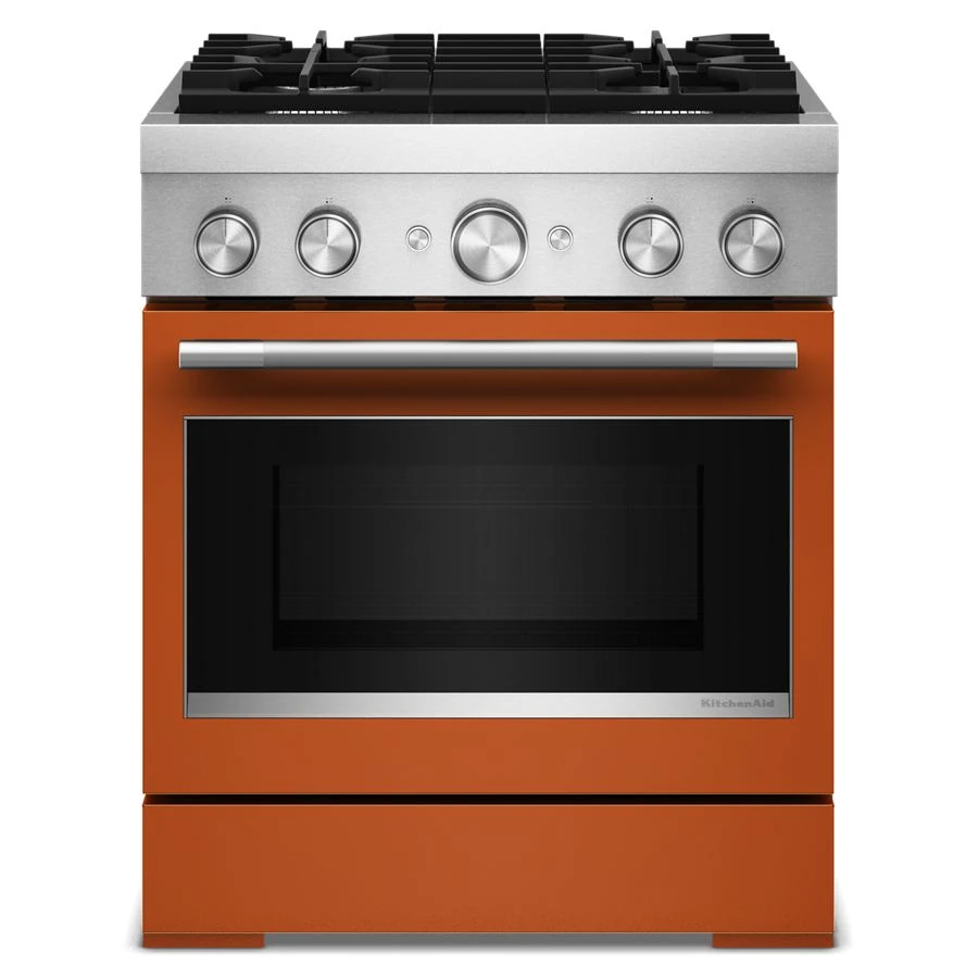 30-Inch 4 Burner Commercial-Style Dual Fuel Range with No Preheat Air Fry Mode KFDS930SSC