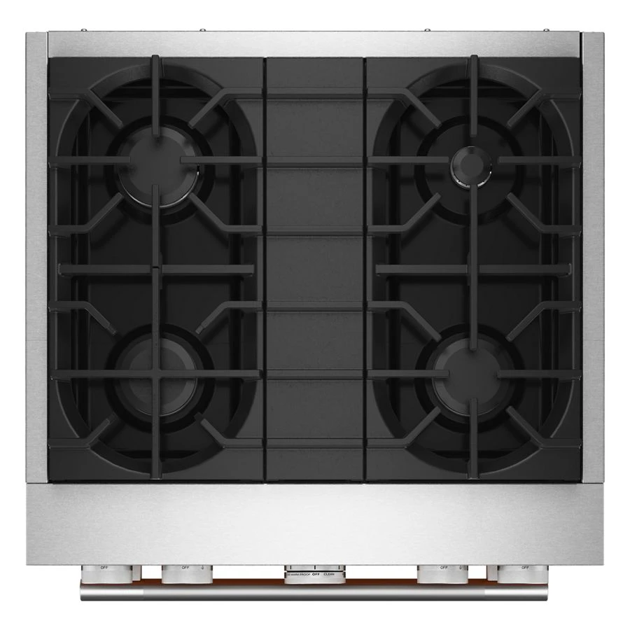 30-Inch 4 Burner Commercial-Style Dual Fuel Range with No Preheat Air Fry Mode KFDS930SSS