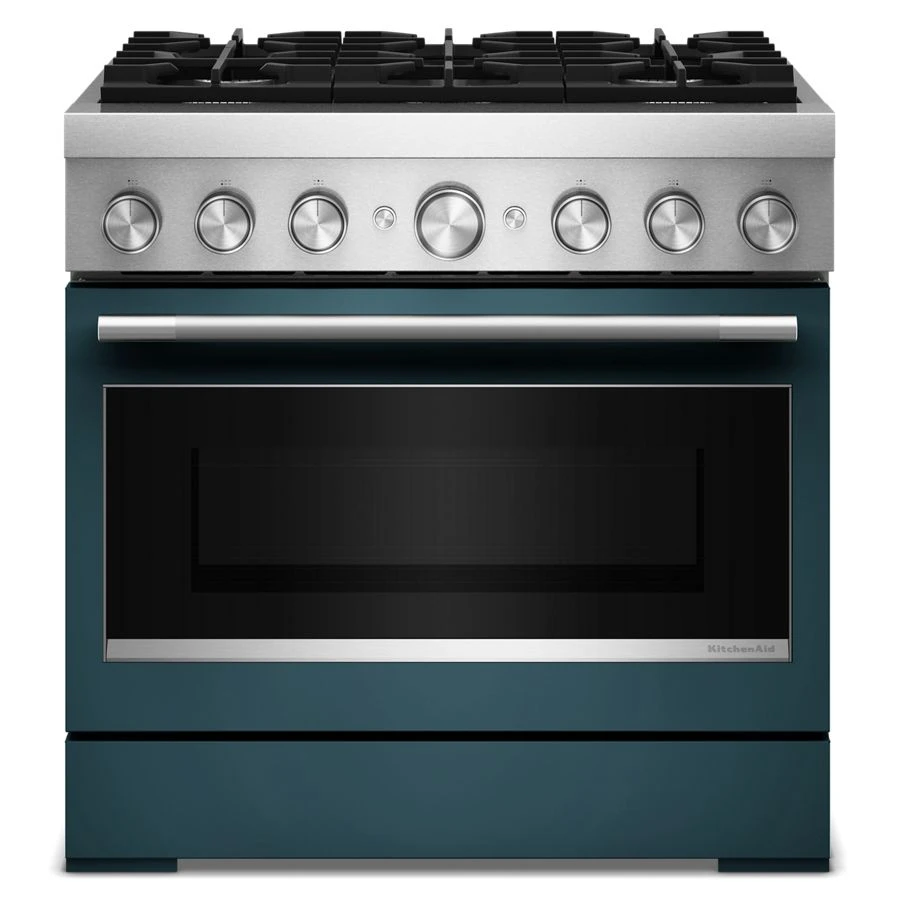 36-Inch 6 Burner Commercial-Style Dual Fuel Range with No Preheat Air Fry Mode KFDS936SAG