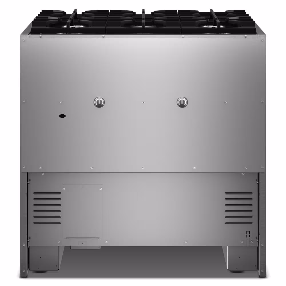 36-Inch 6 Burner Commercial-Style Dual Fuel Range with No Preheat Air Fry Mode KFDS936SDC