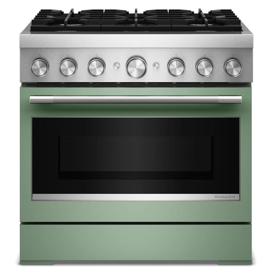 36-Inch 6 Burner Commercial-Style Dual Fuel Range with No Preheat Air Fry Mode KFDS936SDC