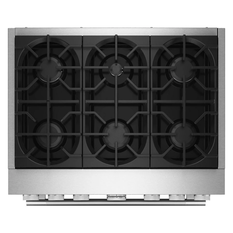 36-Inch 6 Burner Commercial-Style Dual Fuel Range with No Preheat Air Fry Mode KFDS936SDC