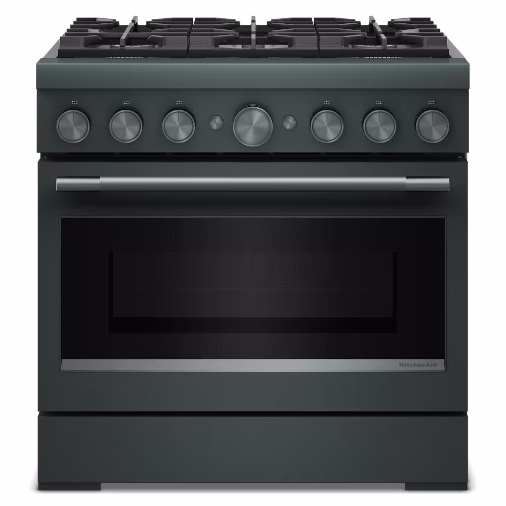 36-Inch 6 Burner Commercial-Style Dual Fuel Range with No Preheat Air Fry Mode KFDS936SJP