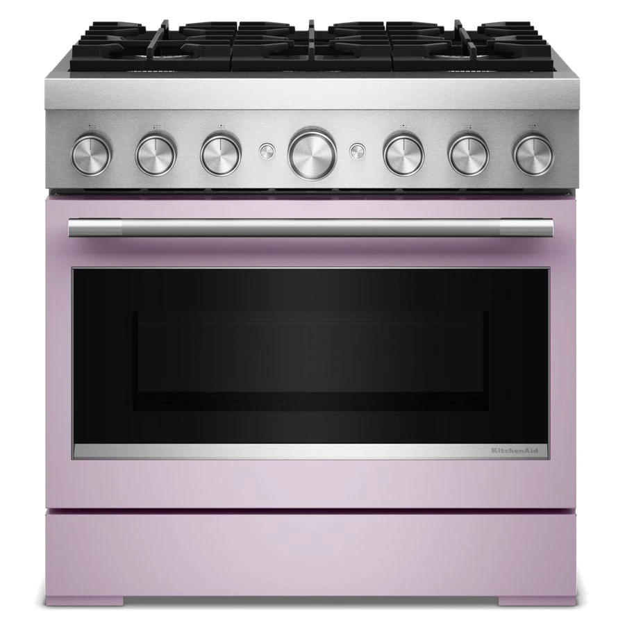36-Inch 6 Burner Commercial-Style Dual Fuel Range with No Preheat Air Fry Mode KFDS936SWF