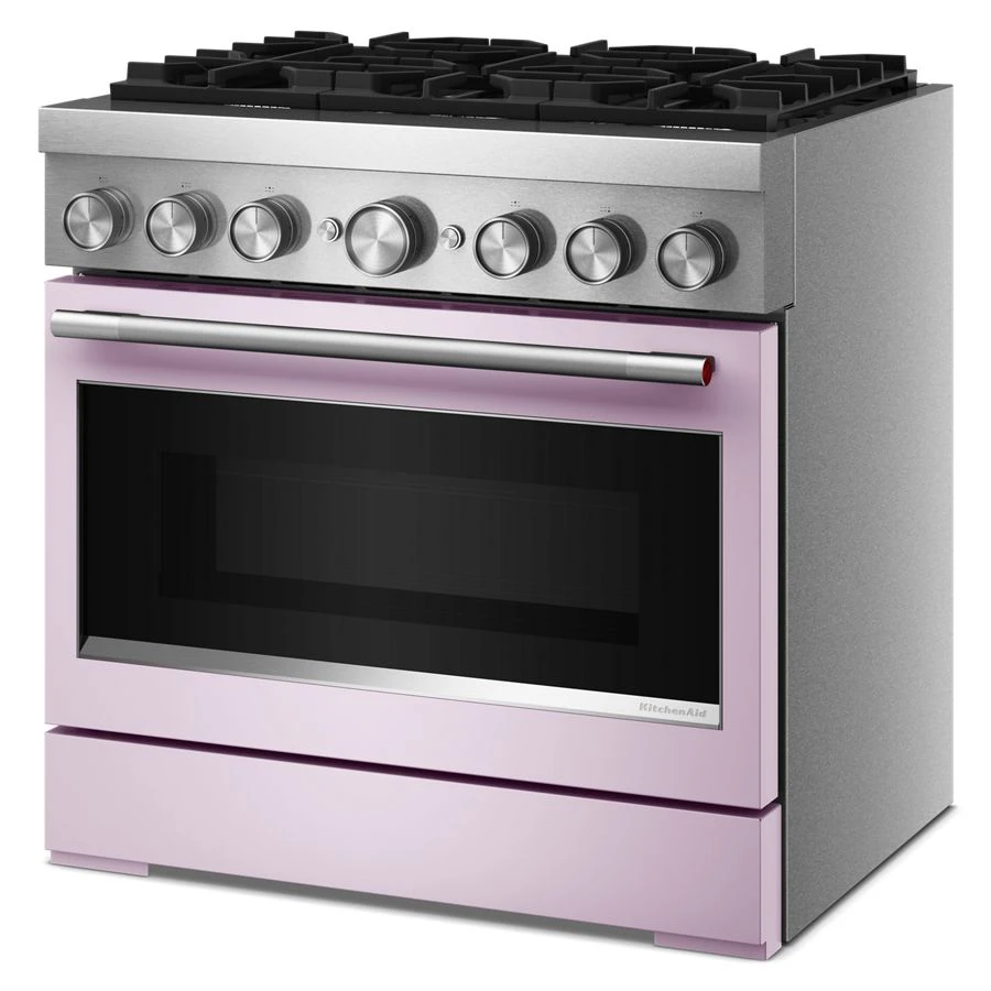 36-Inch 6 Burner Commercial-Style Dual Fuel Range with No Preheat Air Fry Mode KFDS936SWF