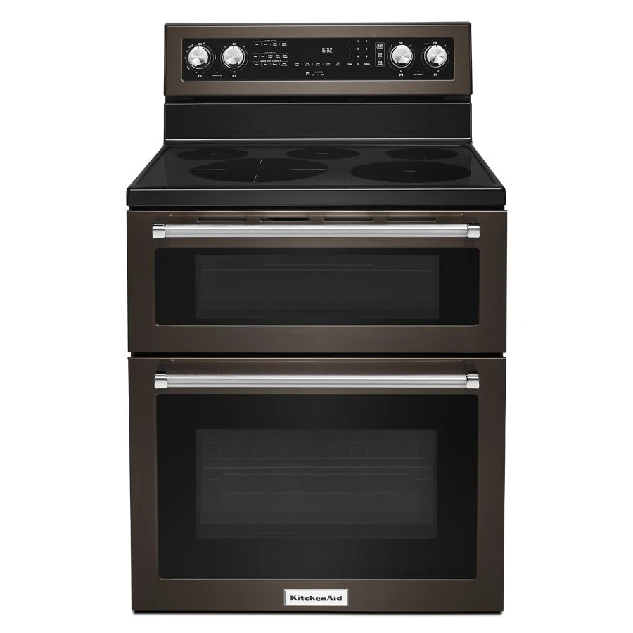 30-Inch 5 Burner Electric Double Oven Convection Range KFED500EBS
