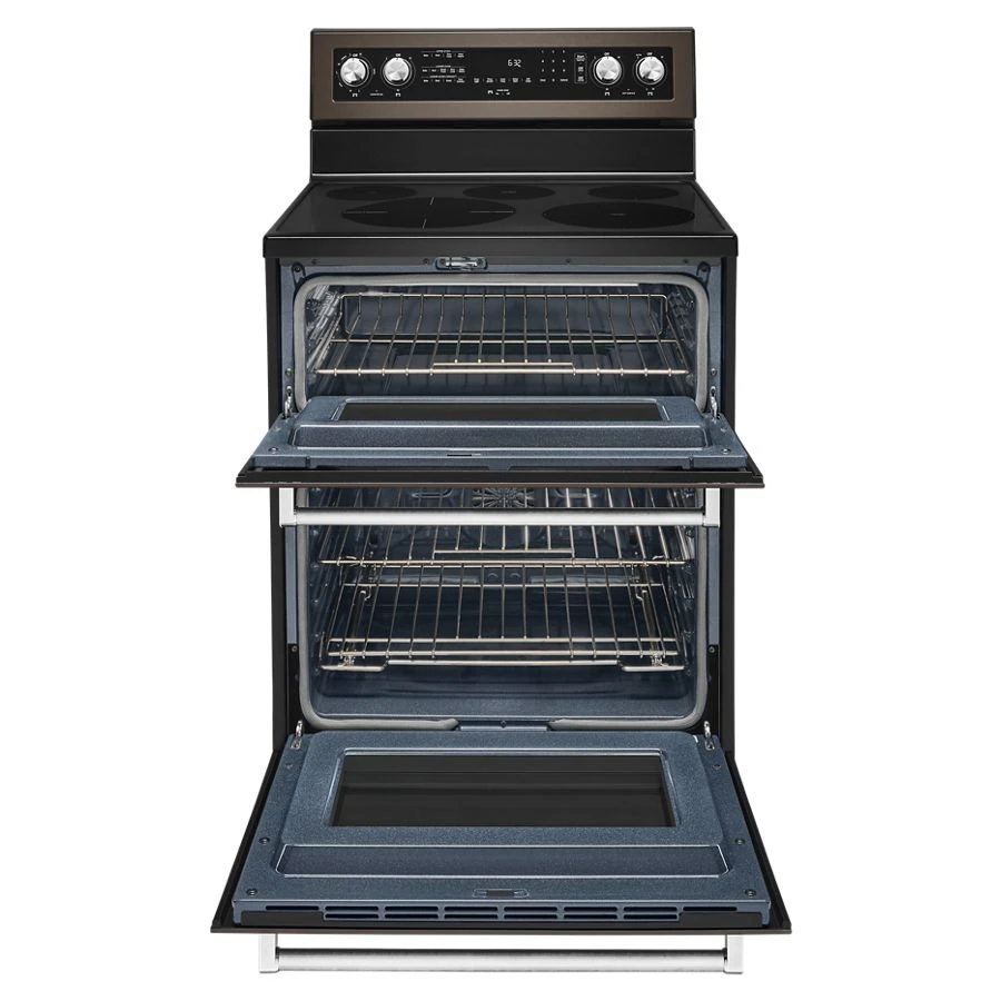 30-Inch 5 Burner Electric Double Oven Convection Range KFED500EBS