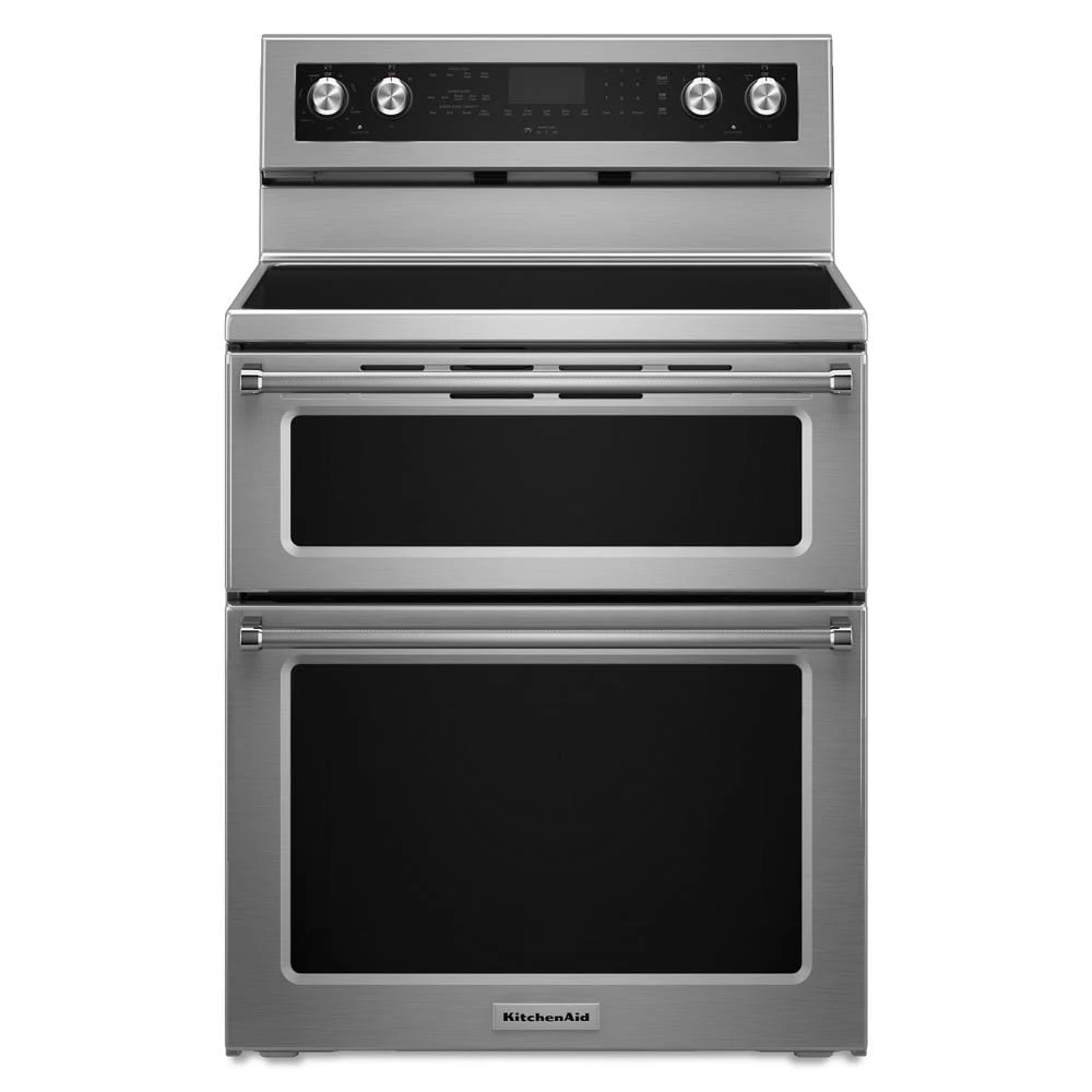 30" 5 Burner Electric Double Oven Convection Range KFED500ESS