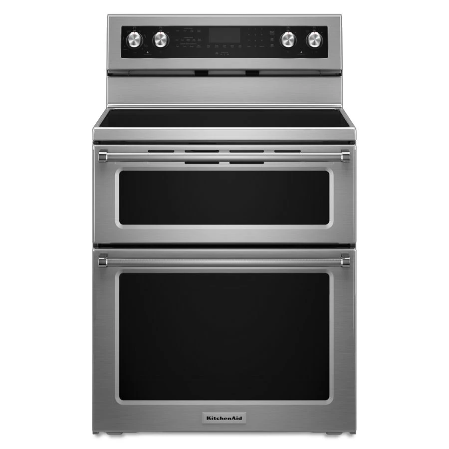 30" 5 Burner Electric Double Oven Convection Range KFED500ESS