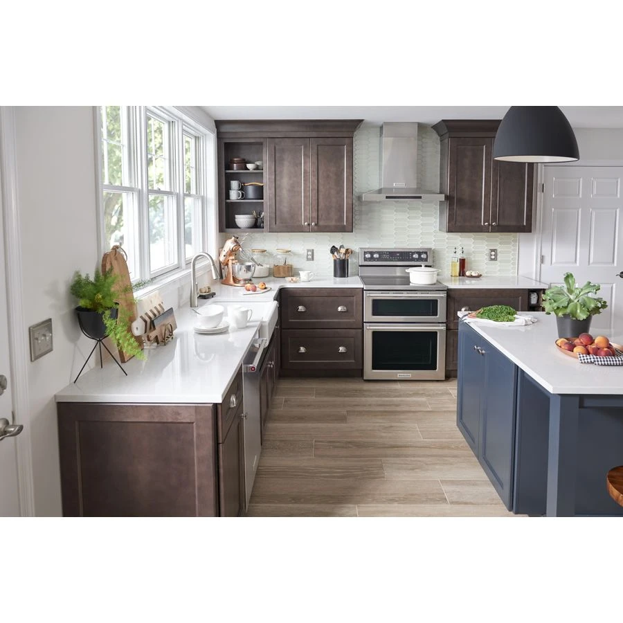 30" 5 Burner Electric Double Oven Convection Range KFED500ESS