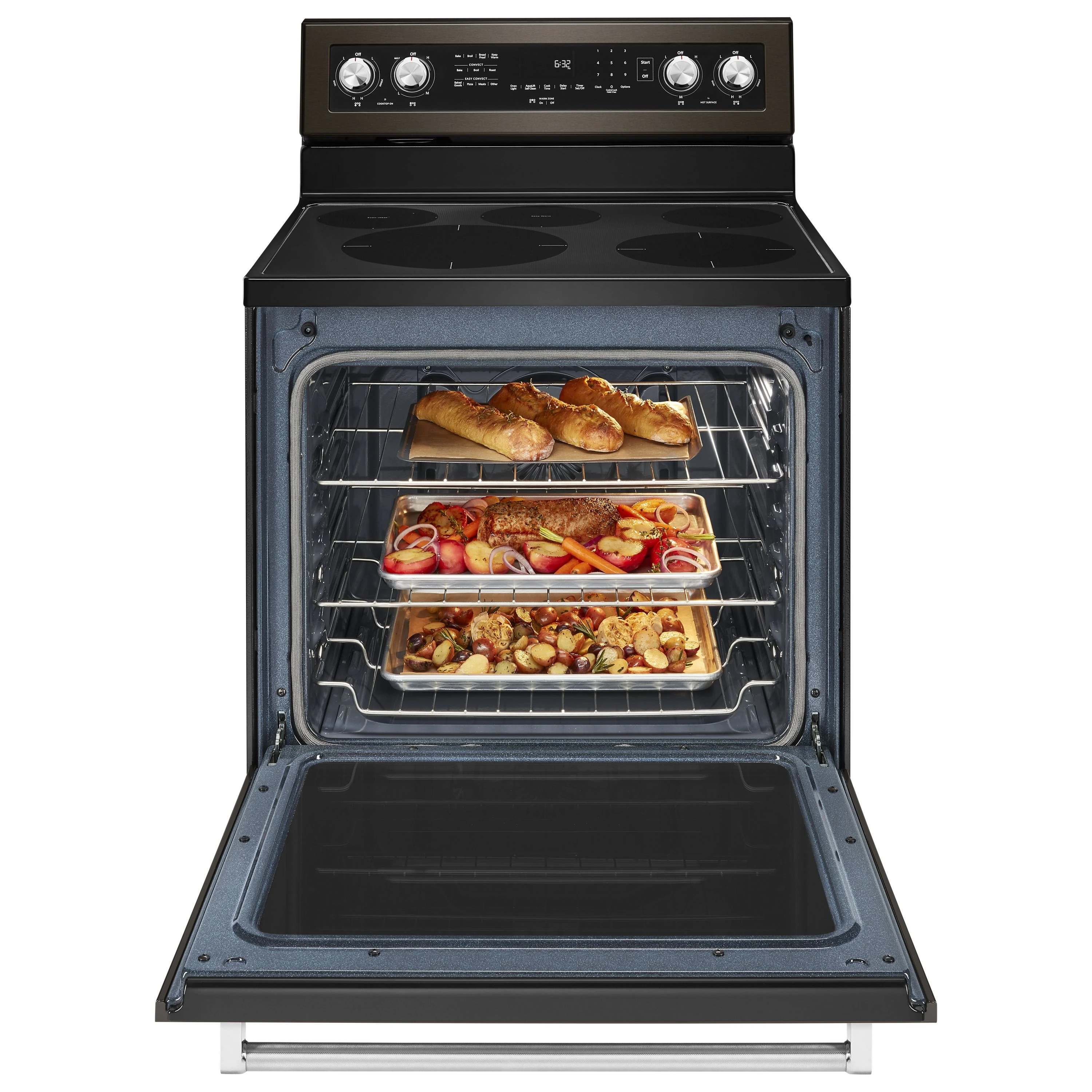 30-Inch 5-Element Electric Convection Range KFEG500EBS