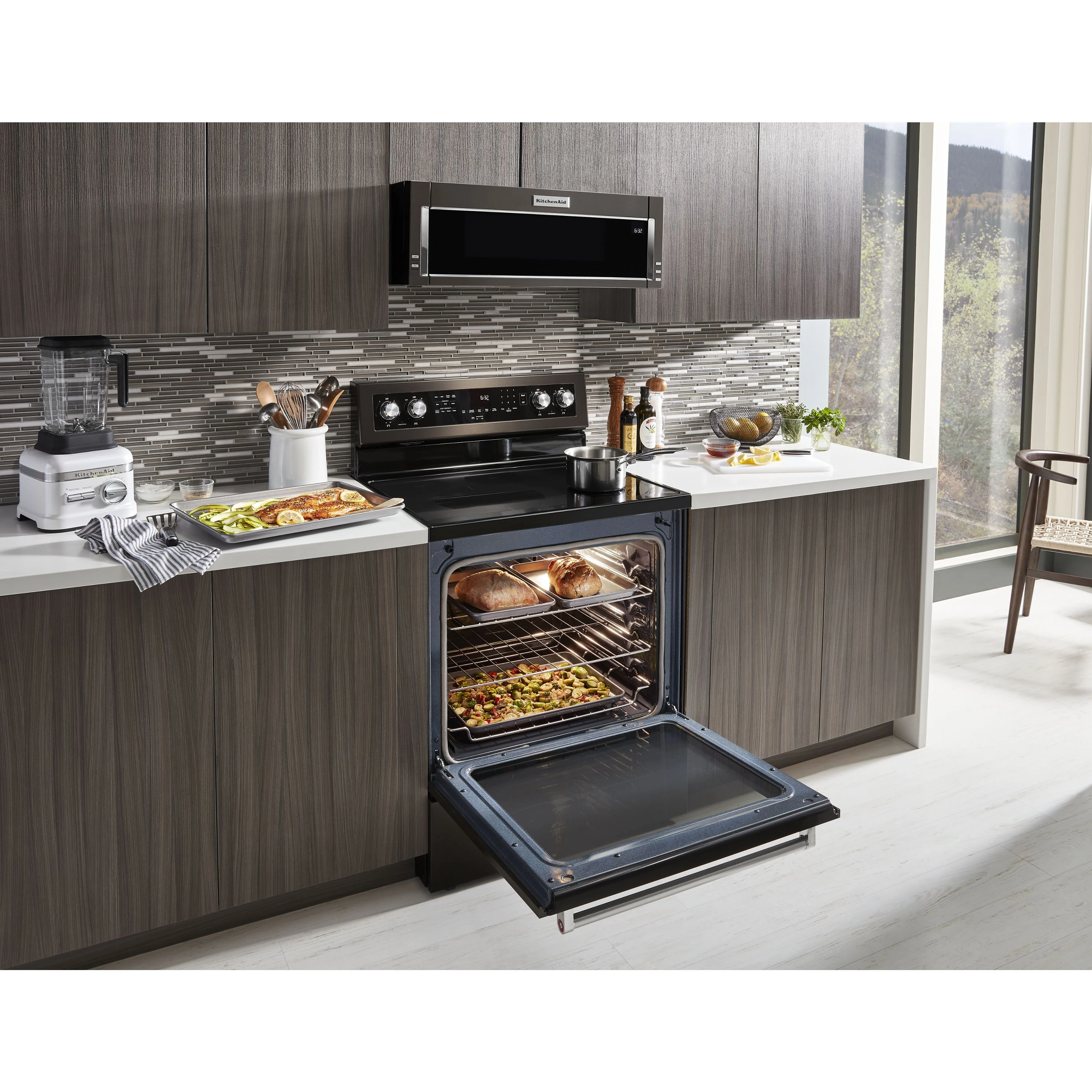 30-Inch 5-Element Electric Convection Range KFEG500EBS