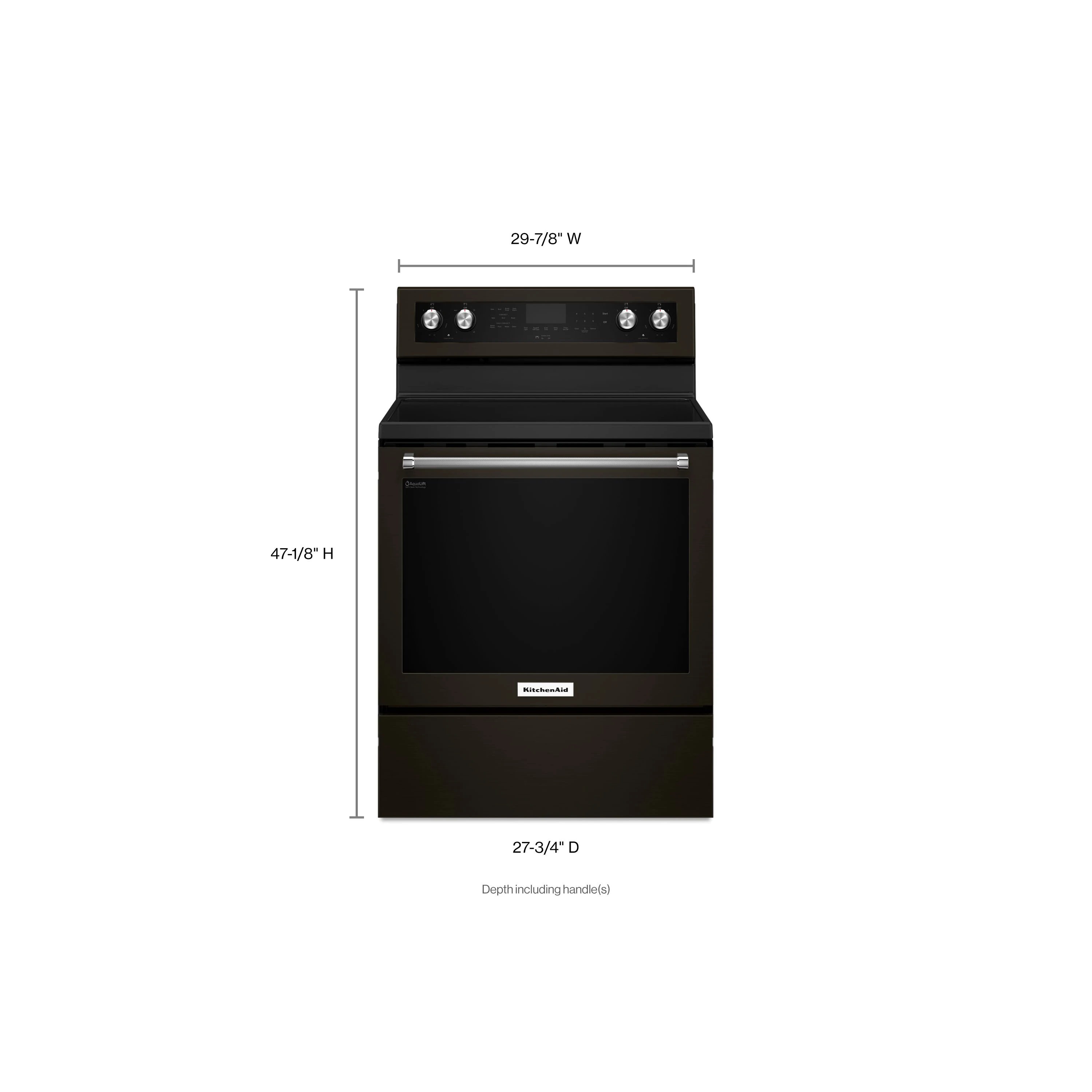 30-Inch 5-Element Electric Convection Range KFEG500EBS