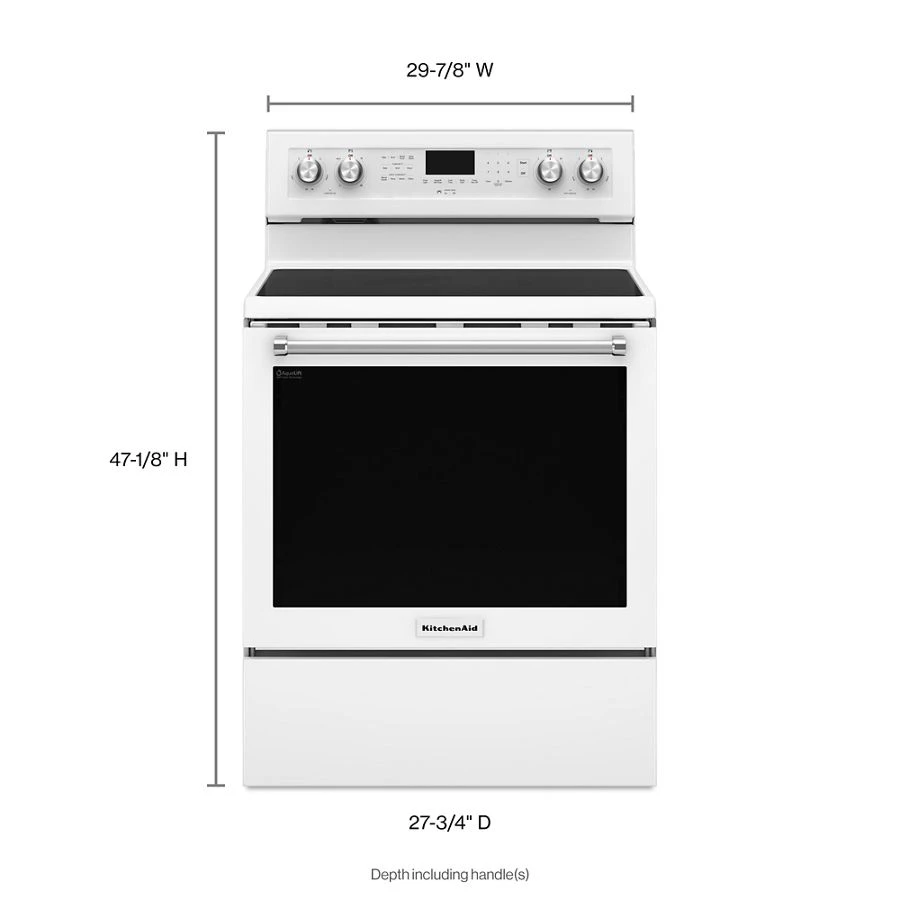 30-inch 5-element Electric Convection Range KFEG500EWH