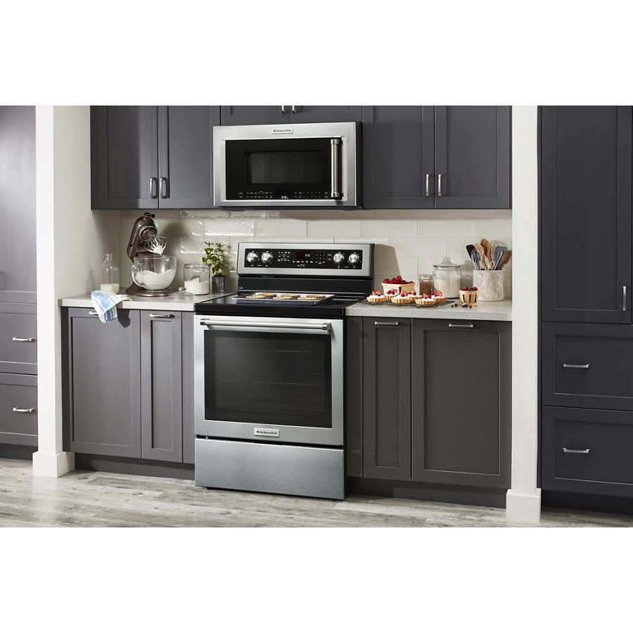 30-inch 5 Element Electric Convection Range With Printshield™ Finish KFEG504KPS