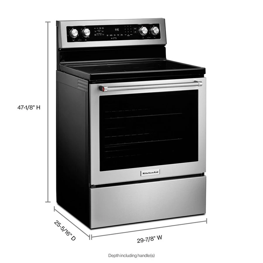 30-inch 5 Element Electric Convection Range With Printshield™ Finish KFEG504KPS