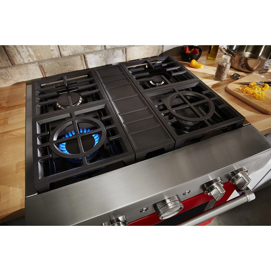 30'' Smart Commercial-Style Gas Range with 4 Burners KFGC500JPA