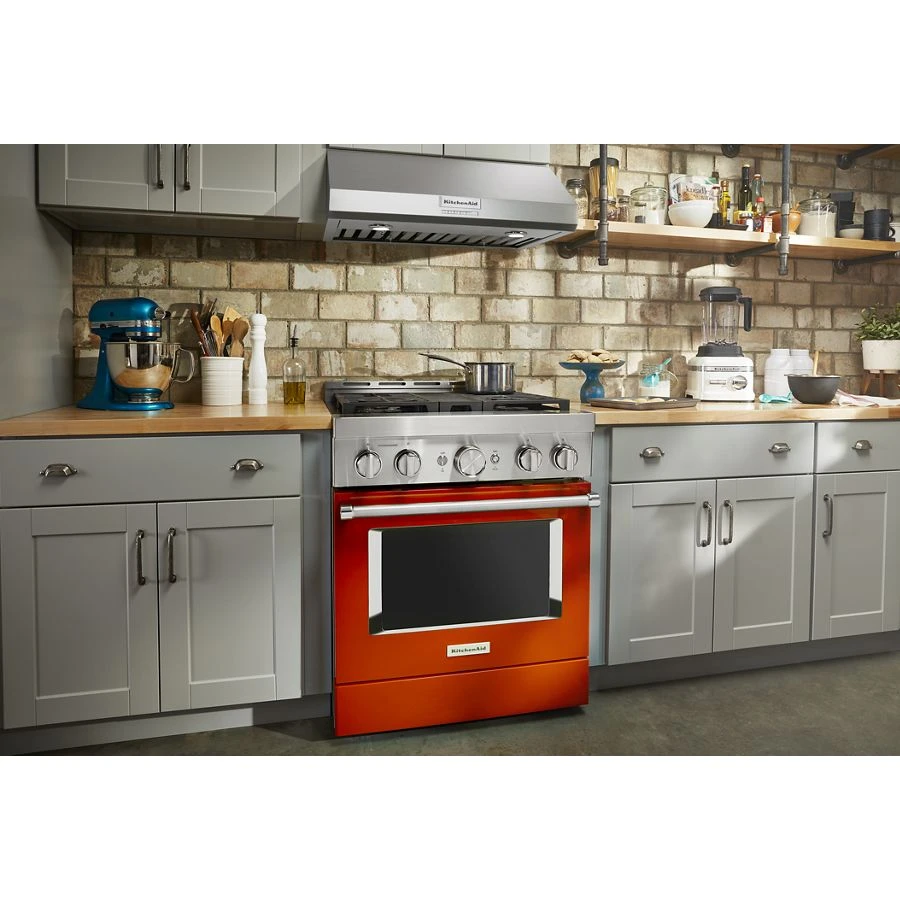30'' Smart Commercial-Style Gas Range with 4 Burners KFGC500JSC