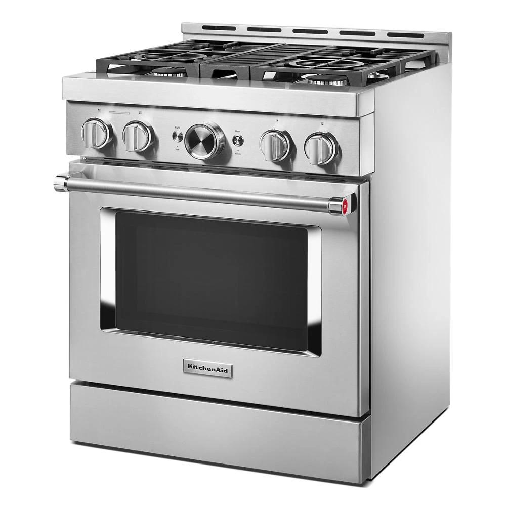 30'' Smart Commercial-Style Gas Range with 4 Burners KFGC500JSS