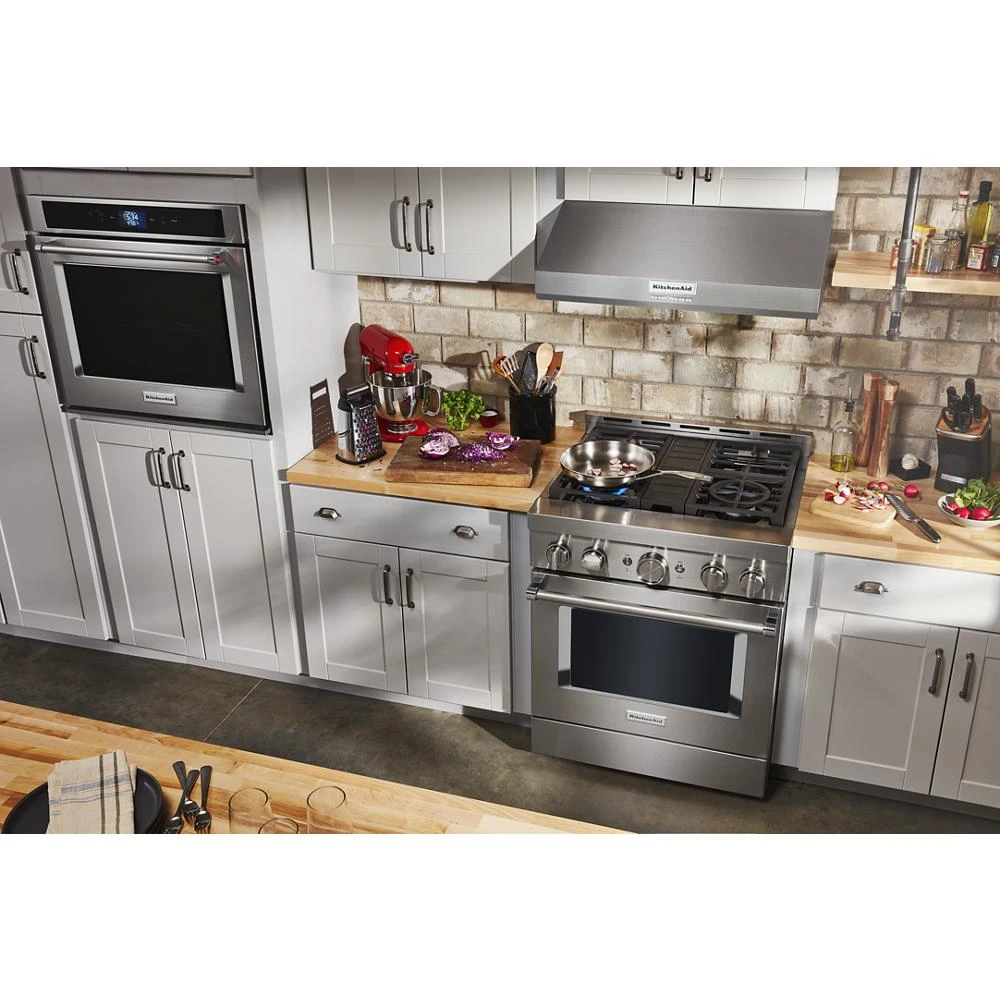 30'' Smart Commercial-Style Gas Range with 4 Burners KFGC500JSS