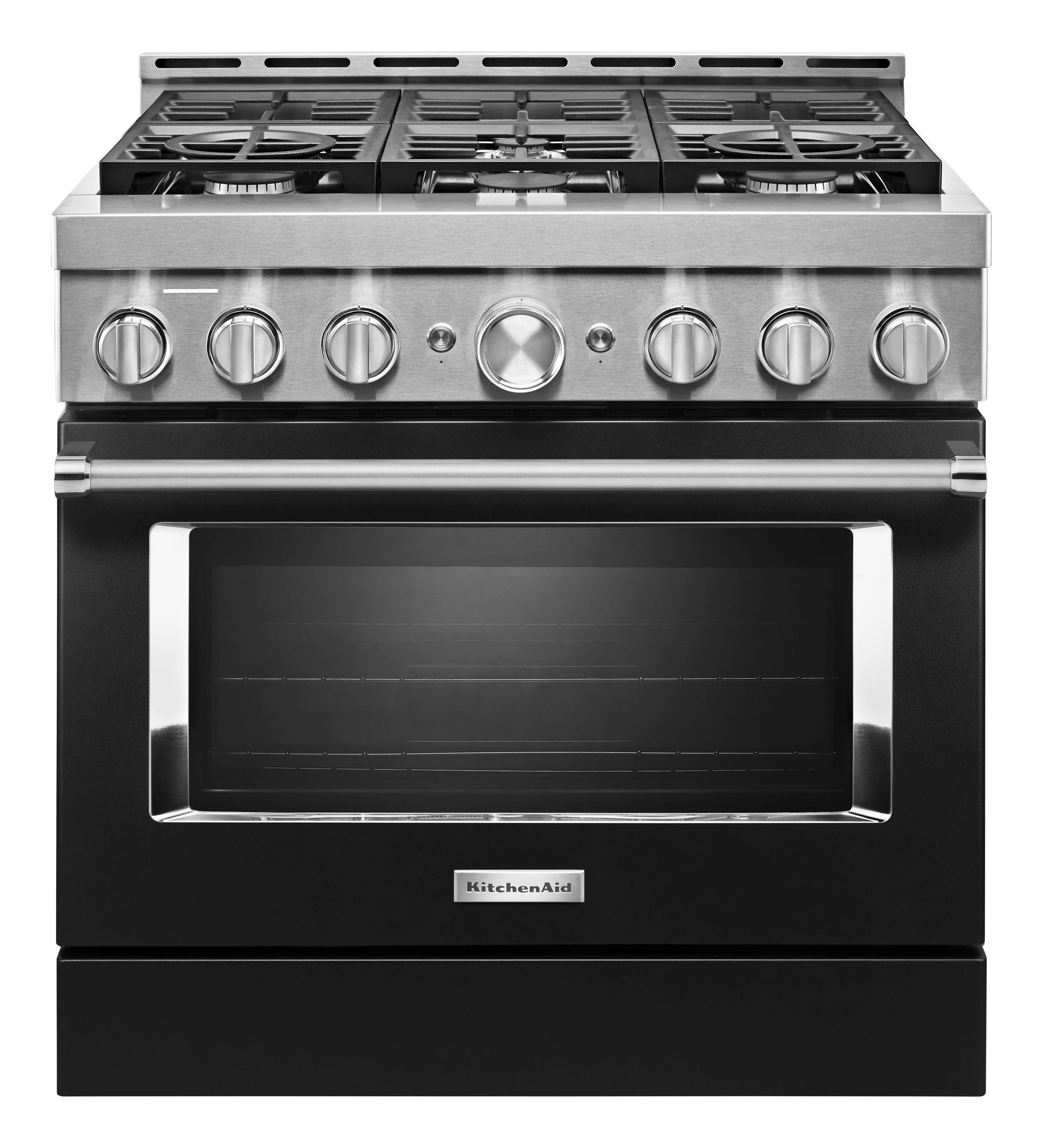 KitchenAid® 36'' Smart Commercial-Style Gas Range with 6 Burners KFGC506JBK