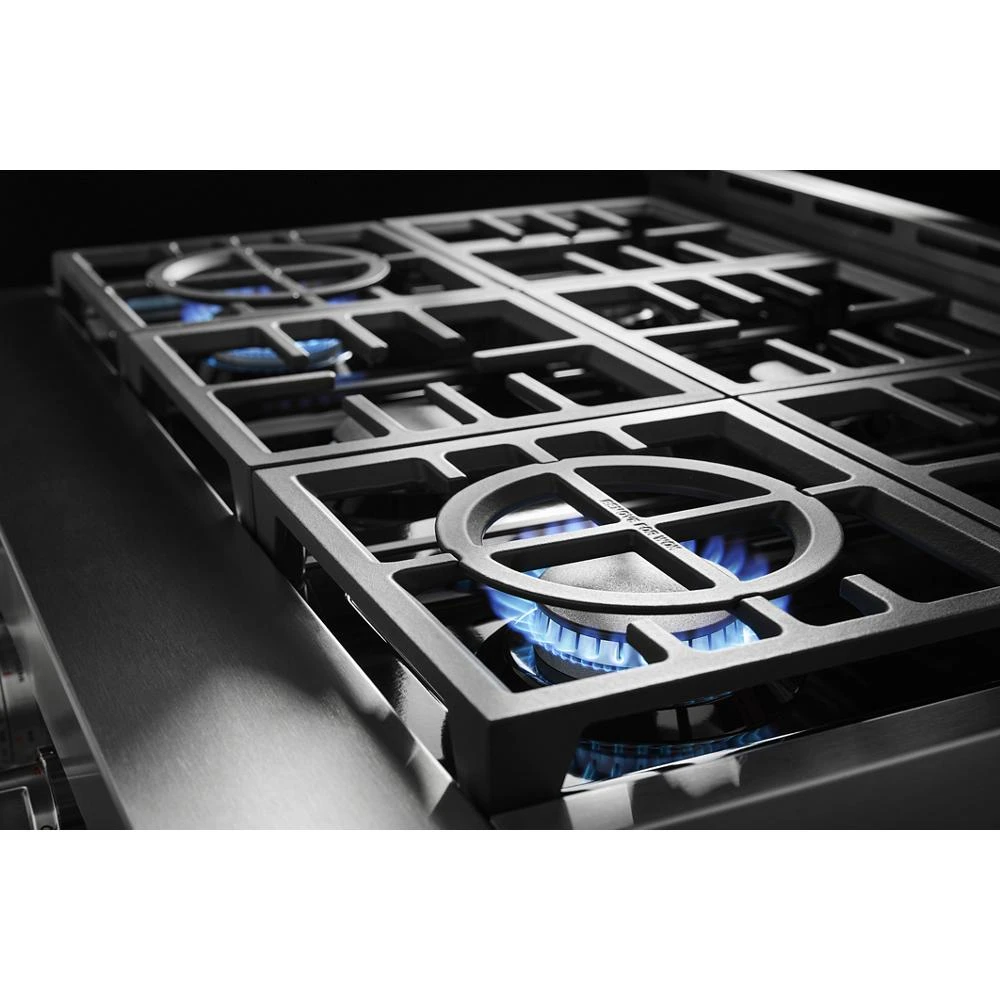 36" Smart Commercial-Style Gas Range with 6 Burners KFGC506JSS