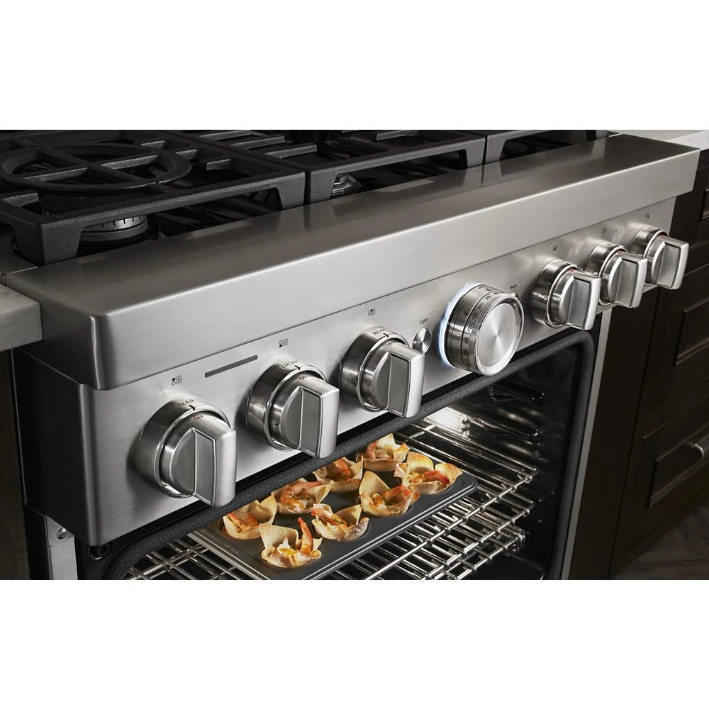 36" Smart Commercial-Style Gas Range with 6 Burners KFGC506JSS