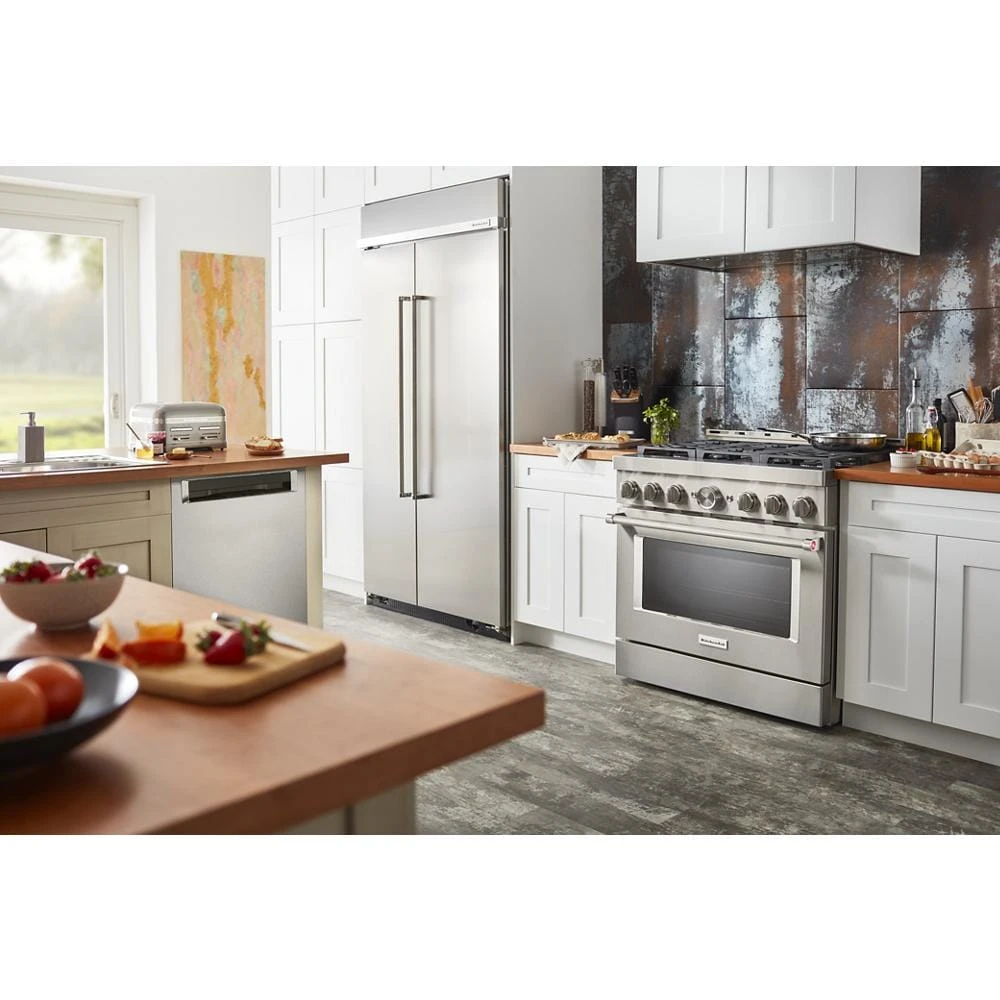36'' Smart Commercial-Style Gas Range with 6 Burners KFGC506JSS