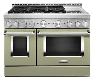 KitchenAid® 48'' Smart Commercial-Style Gas Range with Griddle KFGC558JAV