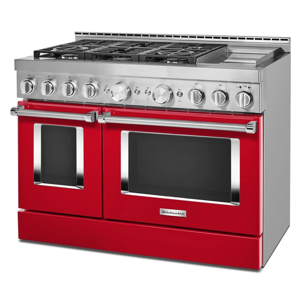48'' Smart Commercial-Style Gas Range with Griddle KFGC558JPA