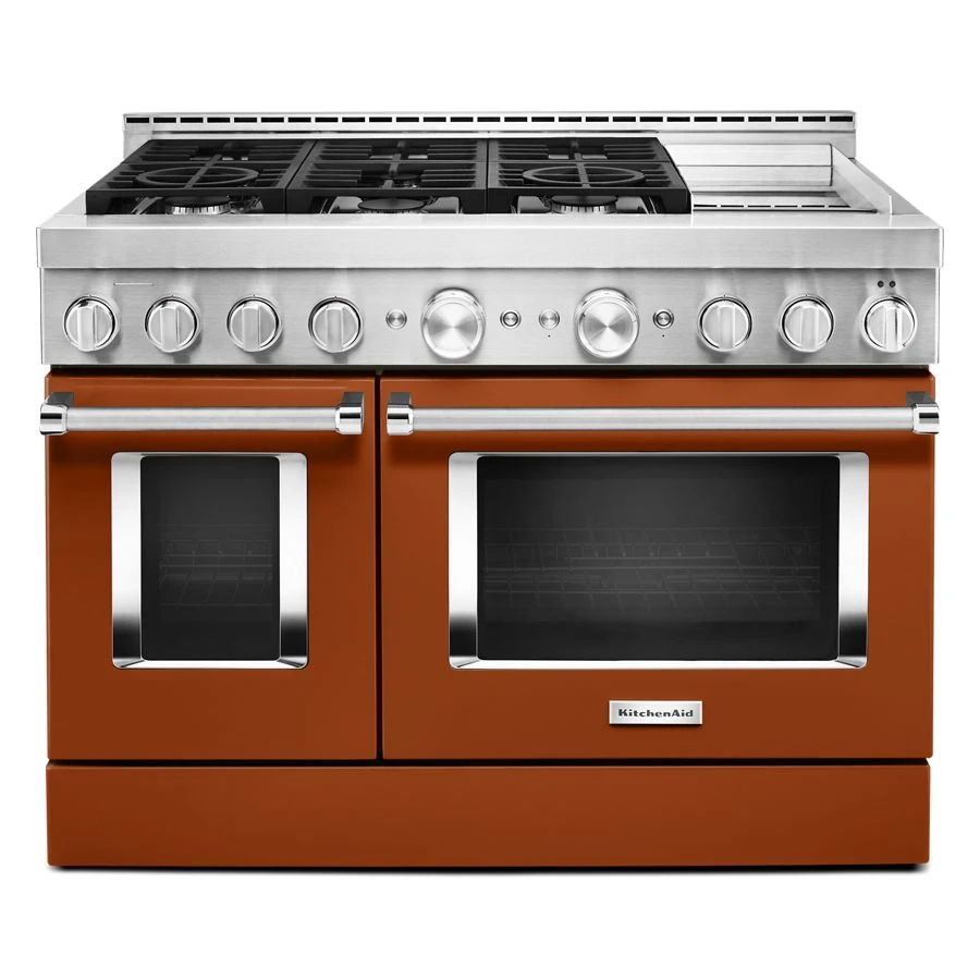 Kitchenaid® 48'' Smart Commercial-style Gas Range With Griddle KFGC558JSC