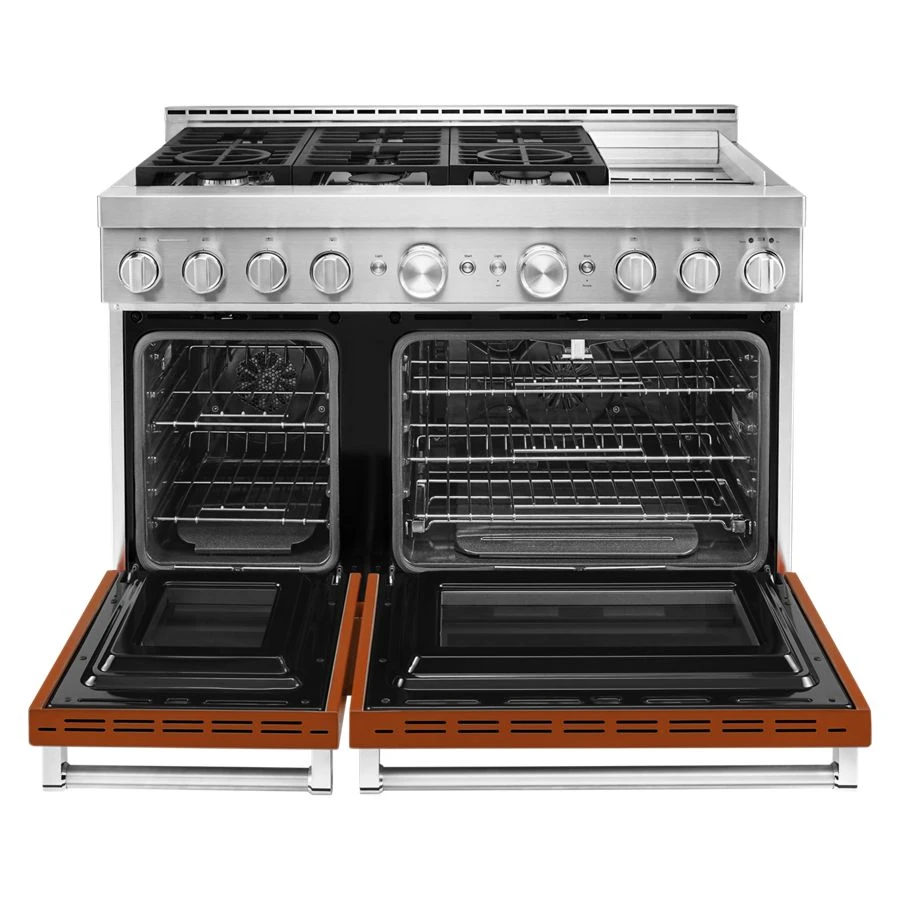 Kitchenaid® 48'' Smart Commercial-style Gas Range With Griddle KFGC558JSC